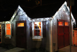 Santa's house in Downtown Mt. Pleasant, Michigan