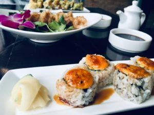 Midori Sushi and Martini Lounge crab-based sushi and calamari dishes in Downtown Mt. Pleasant, Michigan