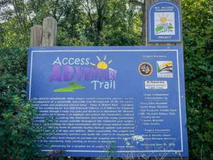 Access Adventure Trail Sign.