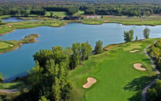 Aerial view of Bucks Run Golf Club.
