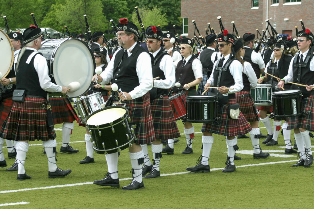 Performers at the Alma Highland Festival.