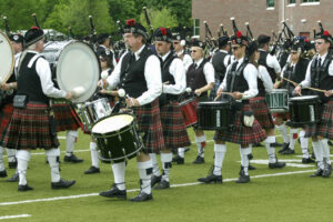 Performers at the Alma Highland Festival.