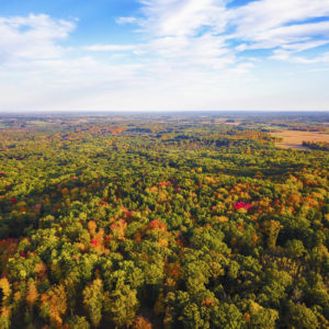 Aerial view of Bundy Hill