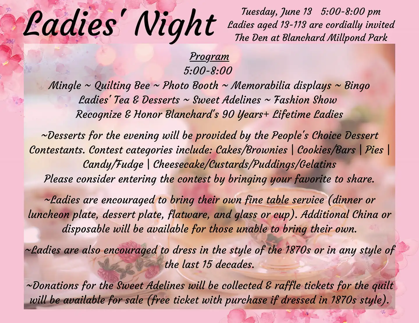 Ladies' Night Out in Blanchard Flyer