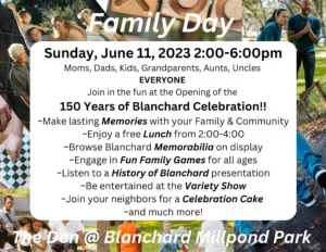 Promoting family day in Blanchard Michigan