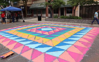 Painted pavement in downtown Mt. Pleasant.