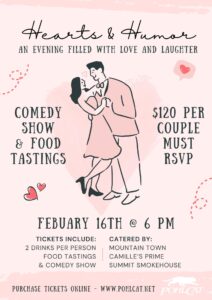 Valetines Day, Love, Mountain Town, PohlCat Golf Course, Summit Smokehouse, Camille's Prime